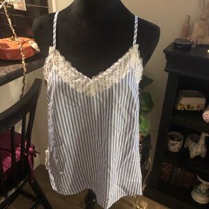 Emery Rose (SHEIN) blue/white stripped tanktop